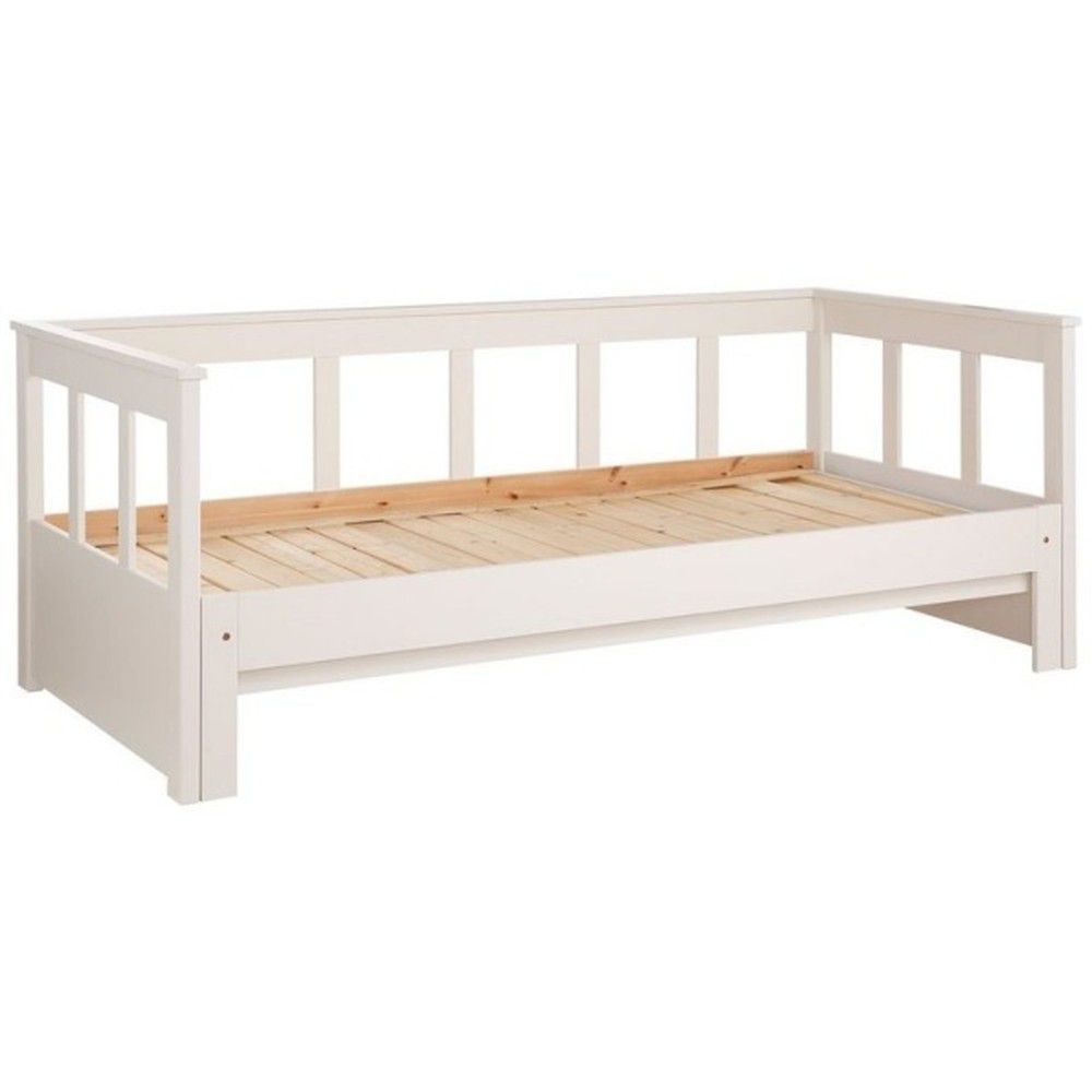Bílá rozkládací postel z masivního borovicového dřeva Vipack Pino, 90/180 x 200 cm - Bonami.cz