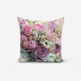 Povlak na polštář s příměsí bavlny Minimalist Cushion Covers Roses, 45 x 45 cm