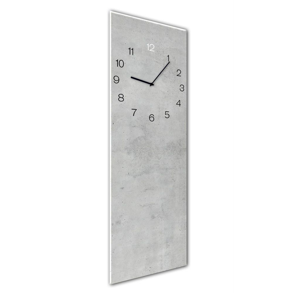 Nástěnné hodiny Styler Glassclock Concrete, 20 x 60 cm - Bonami.cz