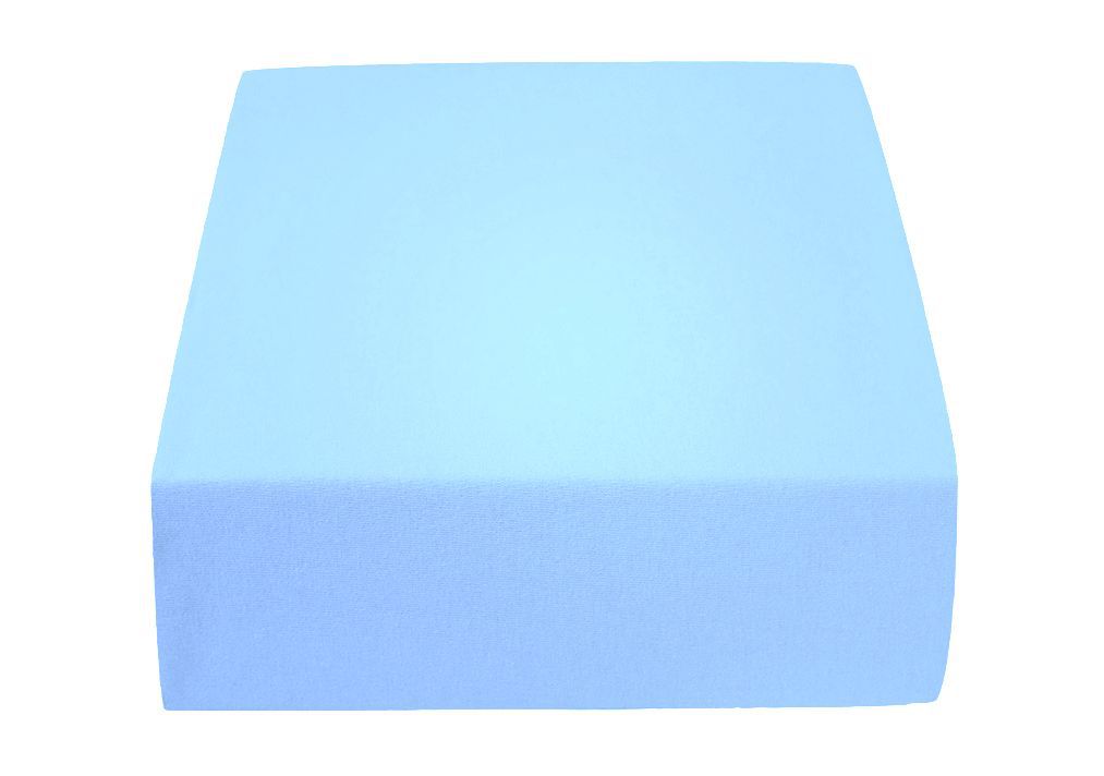 Jersey prostěradlo EXCLUSIVE světle modré 200 x 220 cm - Výprodej Povlečení