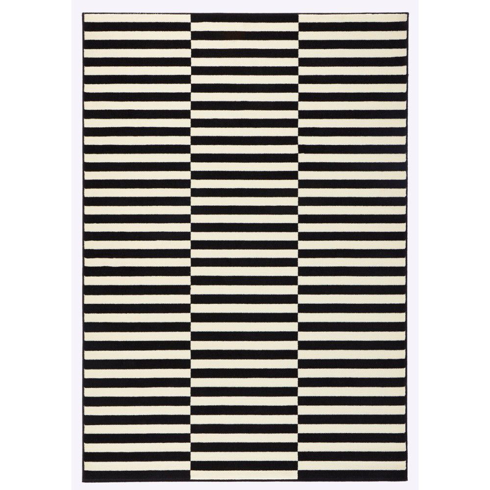 Černo-bílý koberec Hanse Home Gloria Panel, 120 x 170 cm - Bonami.cz
