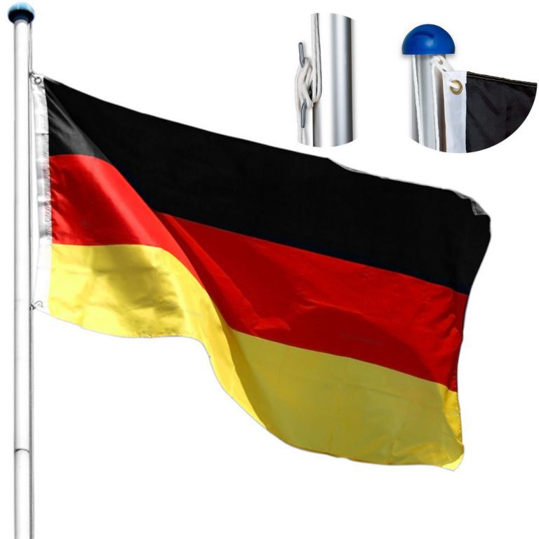   FLAGMASTER® Vlajkový stožár vč. vlajky Německo, 650 cm\r\n\r\n - Kokiskashop.cz