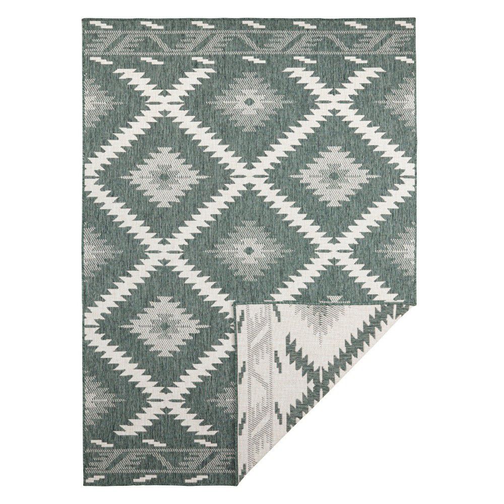 Zeleno-krémový venkovní koberec NORTHRUGS Malibu, 170 x 120 cm - Bonami.cz