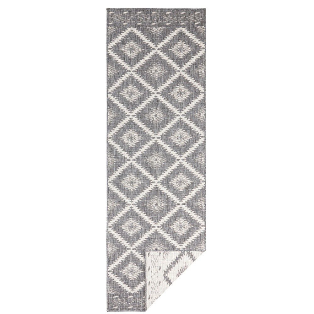 Šedo-krémový venkovní koberec NORTHRUGS Malibu, 150 x 80 cm - Bonami.cz