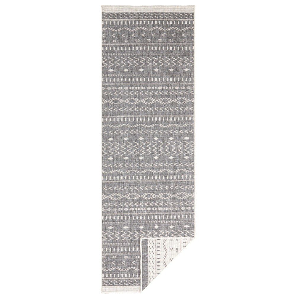 Šedo-krémový venkovní koberec NORTHRUGS Kuba, 150 x 80 cm - Bonami.cz