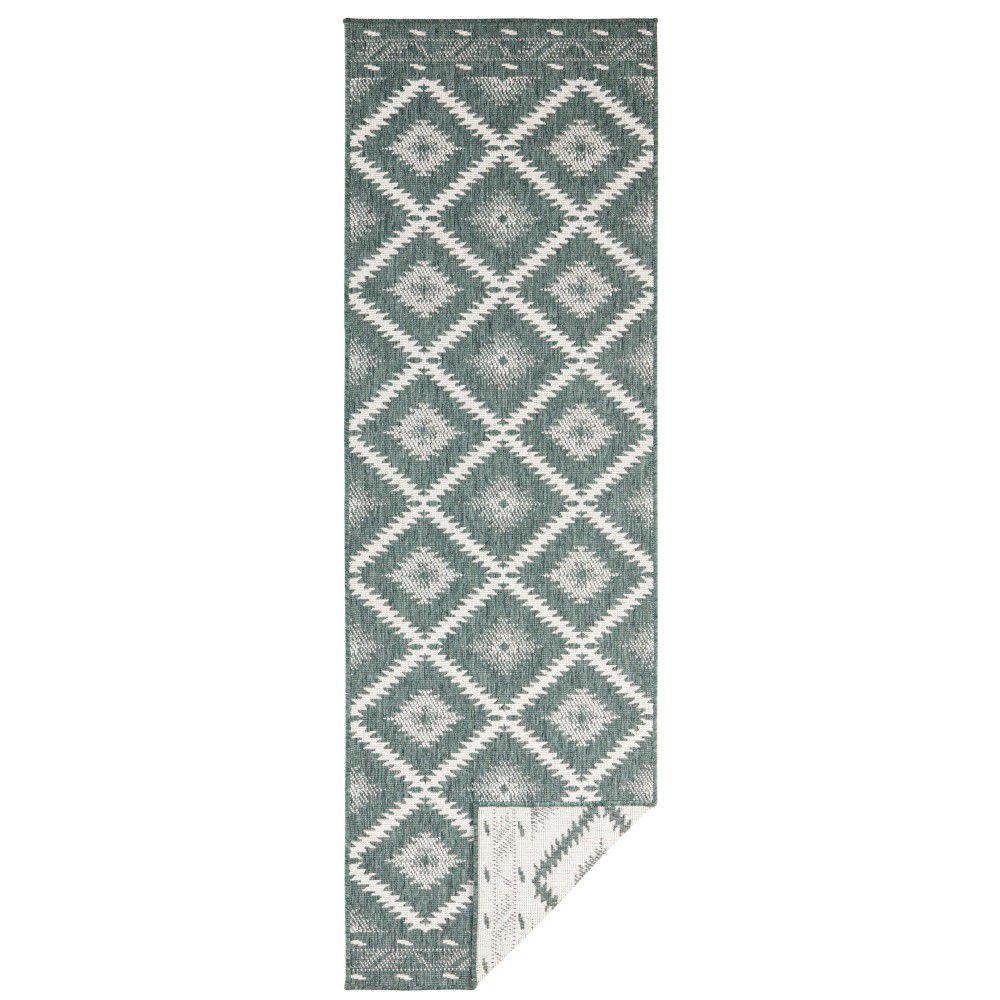 Zeleno-krémový venkovní koberec NORTHRUGS Malibu, 150 x 80 cm - Bonami.cz