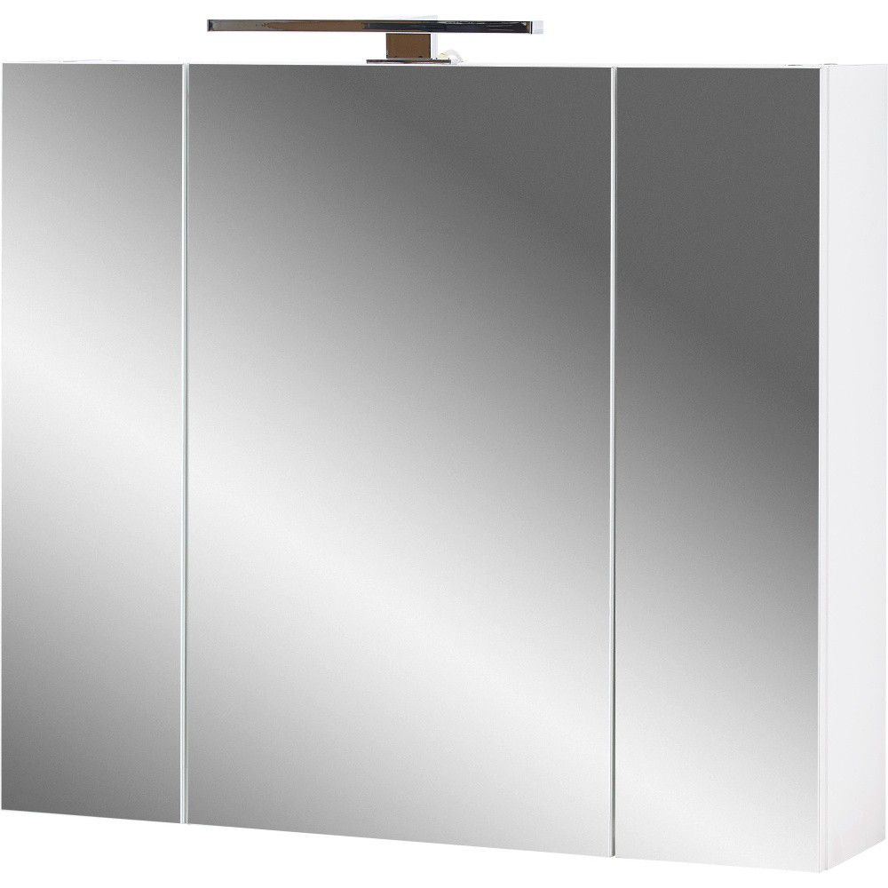 Bílá koupelnová skříňka se zrcadlem 76x71 cm - Germania - Bonami.cz