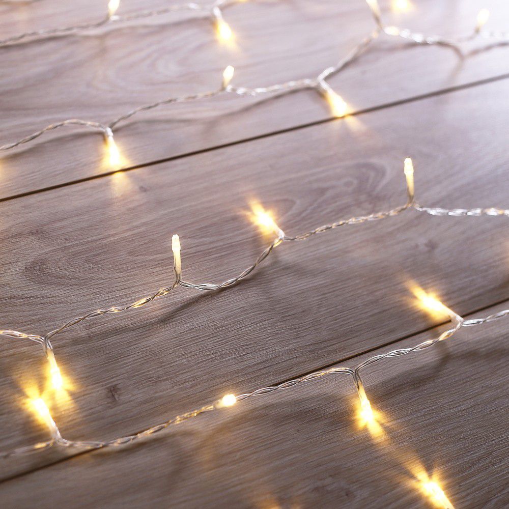 Transparentní LED světelný řetěz DecoKing Christmas, 200 světýlek, délka 1 m - Bonami.cz