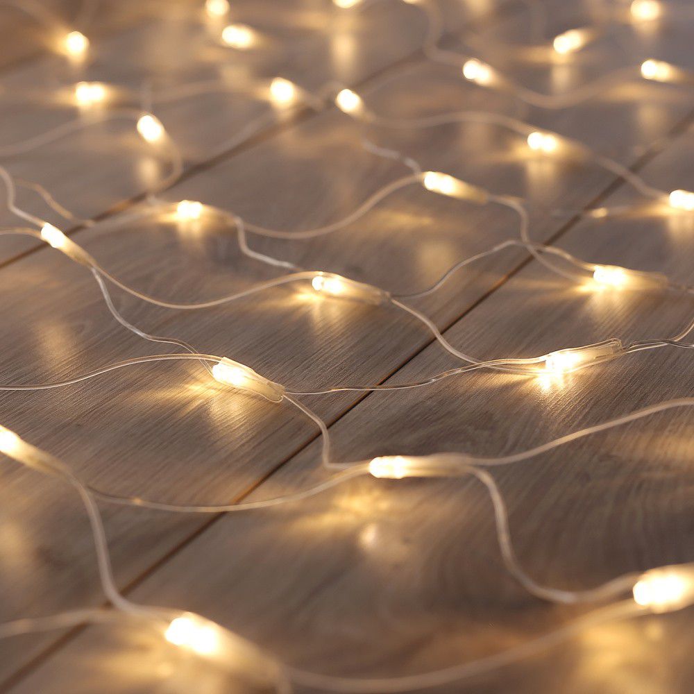 Transparentní LED světelný řetěz DecoKing Web, 200 světýlek, délka 2 m - Bonami.cz