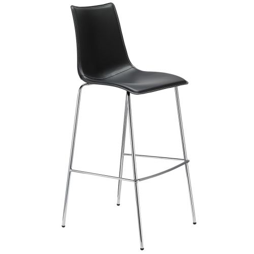 SCAB - Barová židle ALICE vysoká - šedá/chrom - 