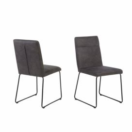 Dvě šedé jídelní židle NEVADA