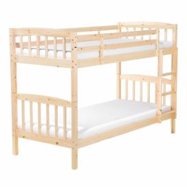 Dřevěná patrová postel 90x200 cm REVIN