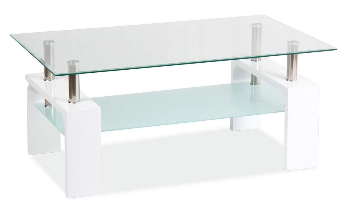 Casarredo Konferenční stolek LISA BASIC II - bílý - ATAN Nábytek