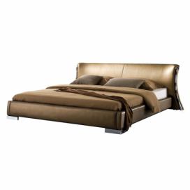 Zlatá luxusní vodní postel s příslušenstvím 180x200 cm PARIS