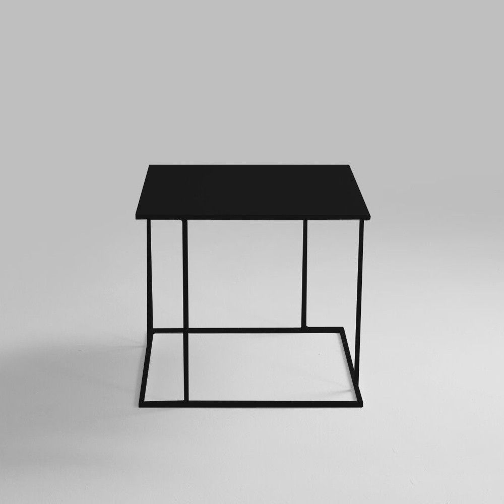 Nordic Design Černý kovový konferenční stolek Valter 50 x 50 cm - Bonami.cz
