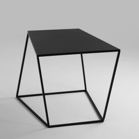 Nordic Design Černý kovový konferenční stolek Nara 50x50 cm