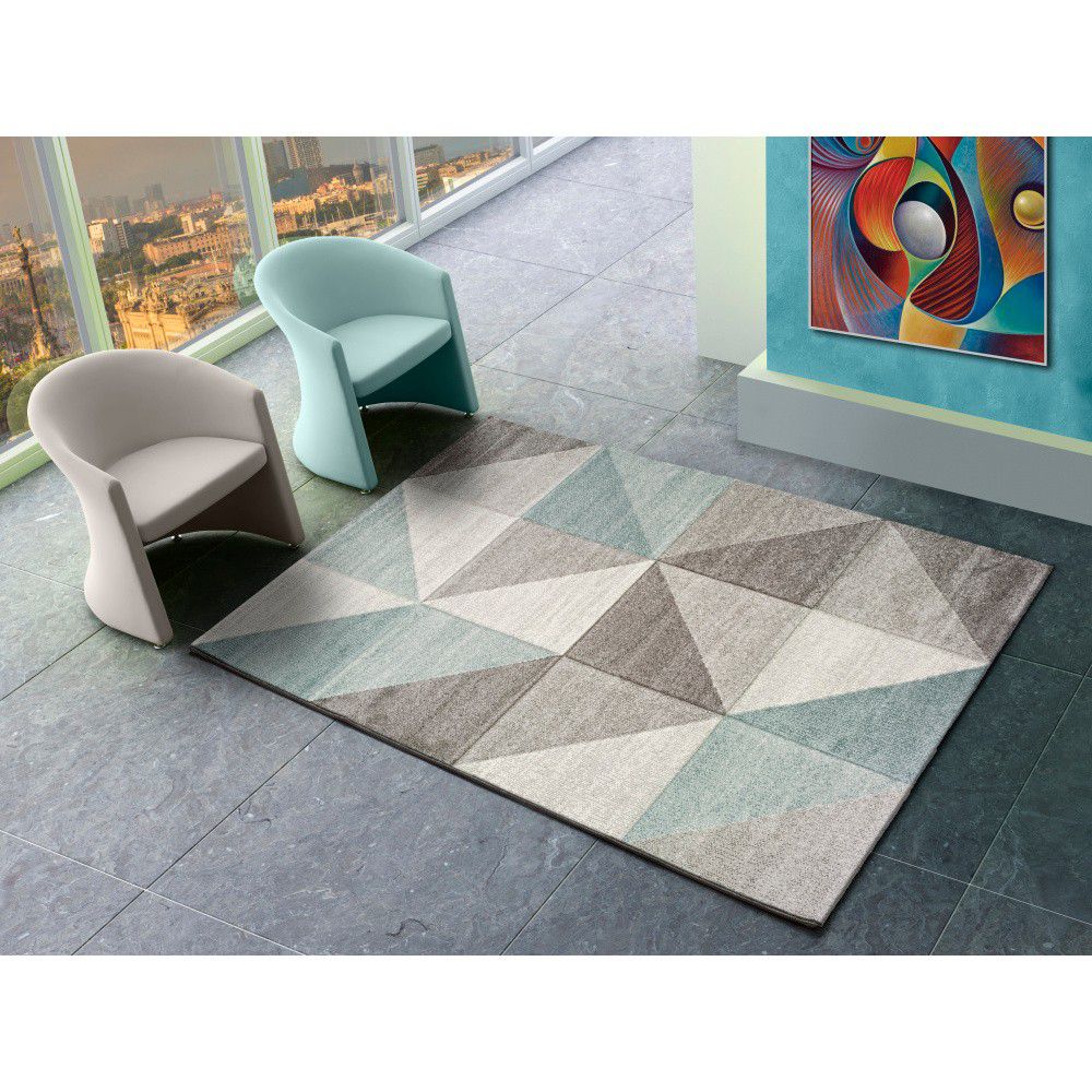 Modro-šedý koberec Universal Retudo Naia, 80 x 150 cm - Bonami.cz