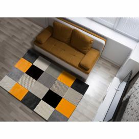 Oranžovo-šedý koberec Universal Gladys Lento, 80 x 150 cm