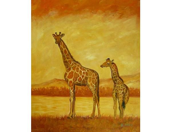 Obraz - Dvě žirafy - FORLIVING