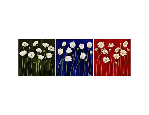 Vícedílné obrazy - Bílé květinky - FORLIVING