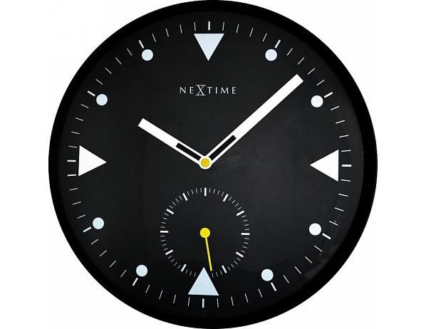 Designové nástěnné hodiny 3049 Nextime Serious black 32cm - FORLIVING