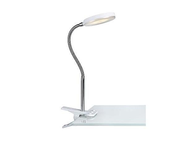 Bílá stolní LED lampa s klipsem Markslöjd Flex - Bonami.cz
