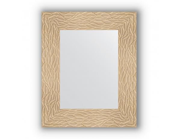 Zrcadlo v rámu, zlatá listová textura - FORLIVING
