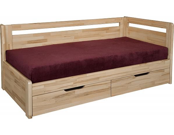 Masivní rozkládací postel Kombi, s roštem a matrací - FORLIVING