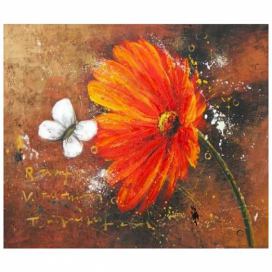 Obraz - Květ s motýlem