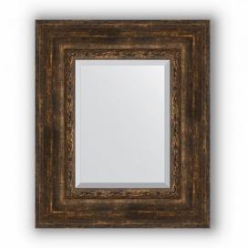 Zrcadlo v rámu, patinovaný dřevěný ornament