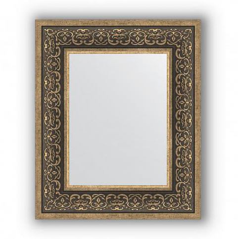 Zrcadlo v rámu, stříbrný monogram FORLIVING