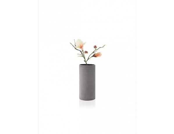 Tmavě šedá váza COLUNA L, výška 29 cm - Domio.cz