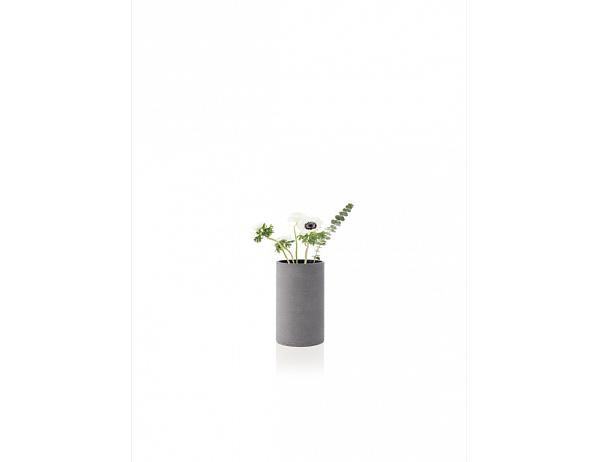 Tmavě šedá váza COLUNA S, výška 20 cm - Domio.cz