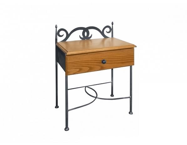 Kovaný noční stolek se zásuvkou CARTAGENA 0428A - FORLIVING