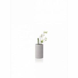 Světle šedá váza COLUNA S, výška 20 cm