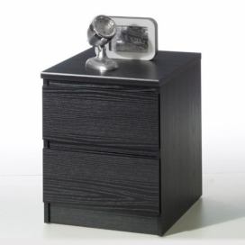 Falco Noční stolek Simplicity 2s černý woodgrain