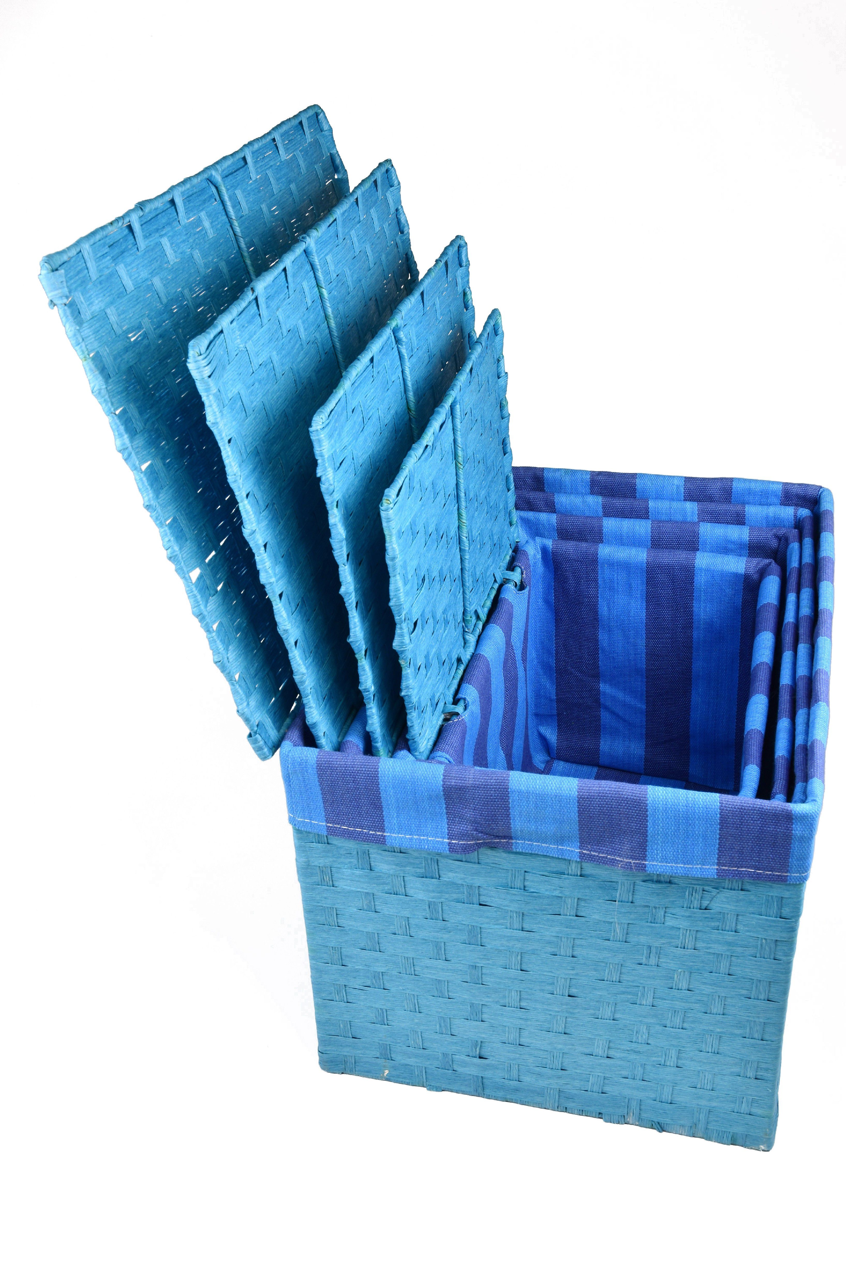 Vingo Úložný box s víkem modrý Rozměry (cm): 40x29, v. 28 - Vingo