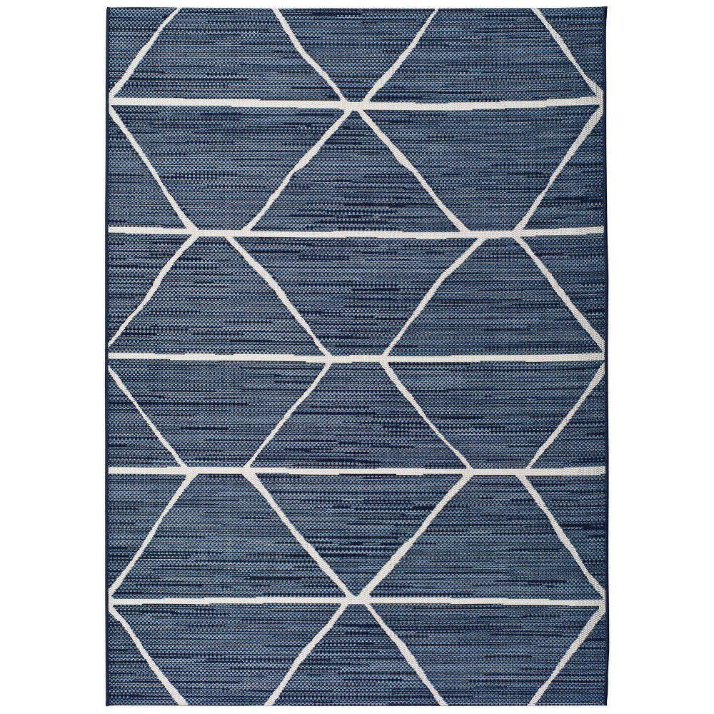 Modrý venkovní koberec Universal Elba Geo, 160 x 230 cm - Bonami.cz