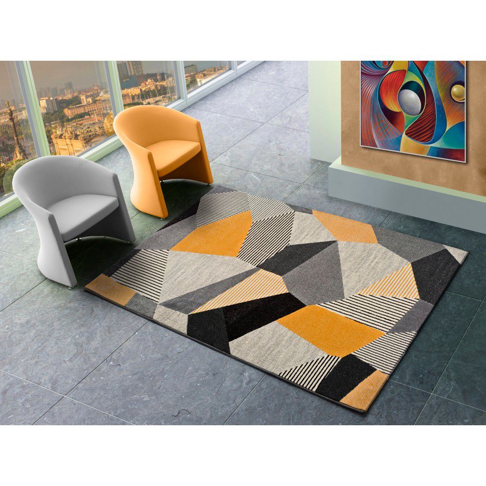 Oranžovo-šedý koberec Universal Gladys Sarro, 140 x 200 cm - Bonami.cz