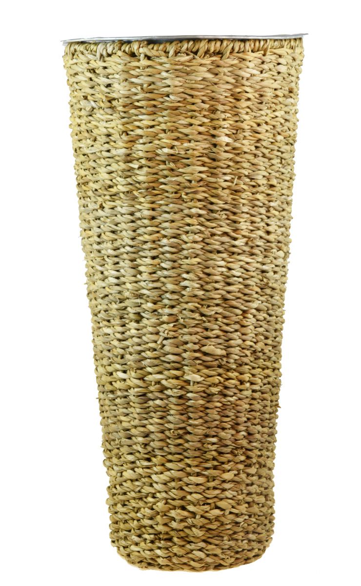 Vingo Kulatá váza přírodní s kovovou vložkou Rozměry (cm): 25x55 - Vingo