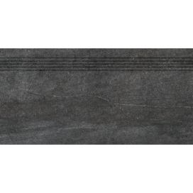 Schodovka Rako Quarzit černá 40x80 cm mat DCP84739.1