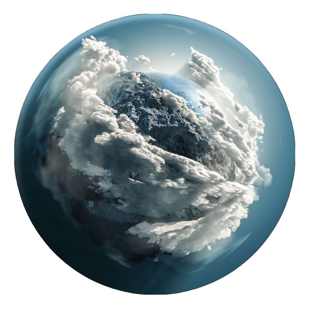 Skleněný obraz ø 70 cm Clouds – Styler - GLIX DECO s.r.o.