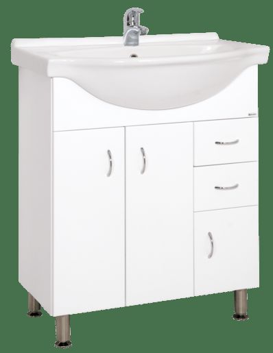 Koupelnová skříňka s umyvadlem Keramia Pro 70,5x50,5 cm bílá PRO70DV - Siko - koupelny - kuchyně