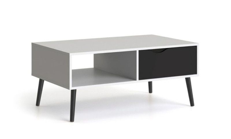 Falco Konferenční stolek Retro 384 bílá/černá - ATAN Nábytek