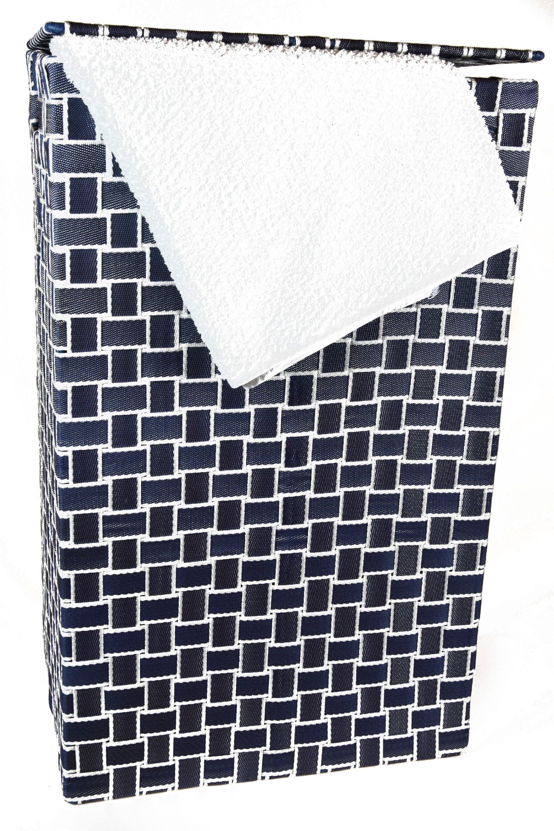 Vingo Koš na prádlo modro-bílý Rozměry (cm): 40x30, v. 61 - Vingo