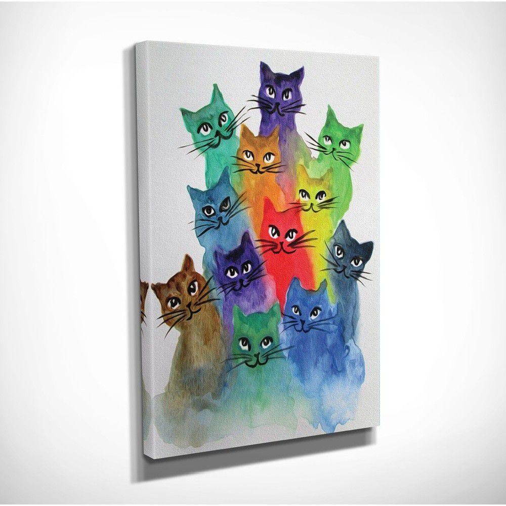 Obraz na plátně Happy Cats, 30 x 40 cm - Bonami.cz