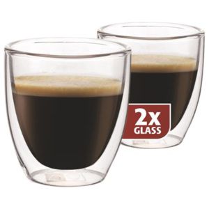 Sada 2 termoskleniček Maxxo Espresso 80 ml / sklo - Favi.cz