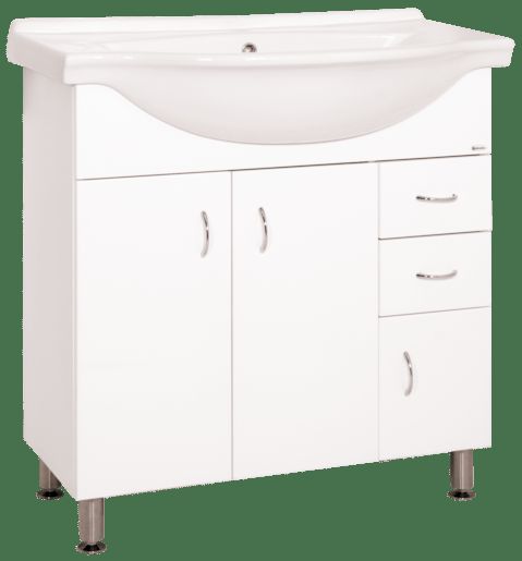 Koupelnová skříňka s umyvadlem Keramia Pro 80x50 cm bílá PRO80DV - Siko - koupelny - kuchyně