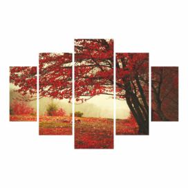 Hanah Home Vícedílný obraz Rudý Podzim 92 x 56 cm Bonami.cz