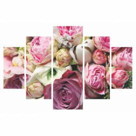 Wallity Vícedílný obraz ROSES OF PINK 95 92 x 56 cm